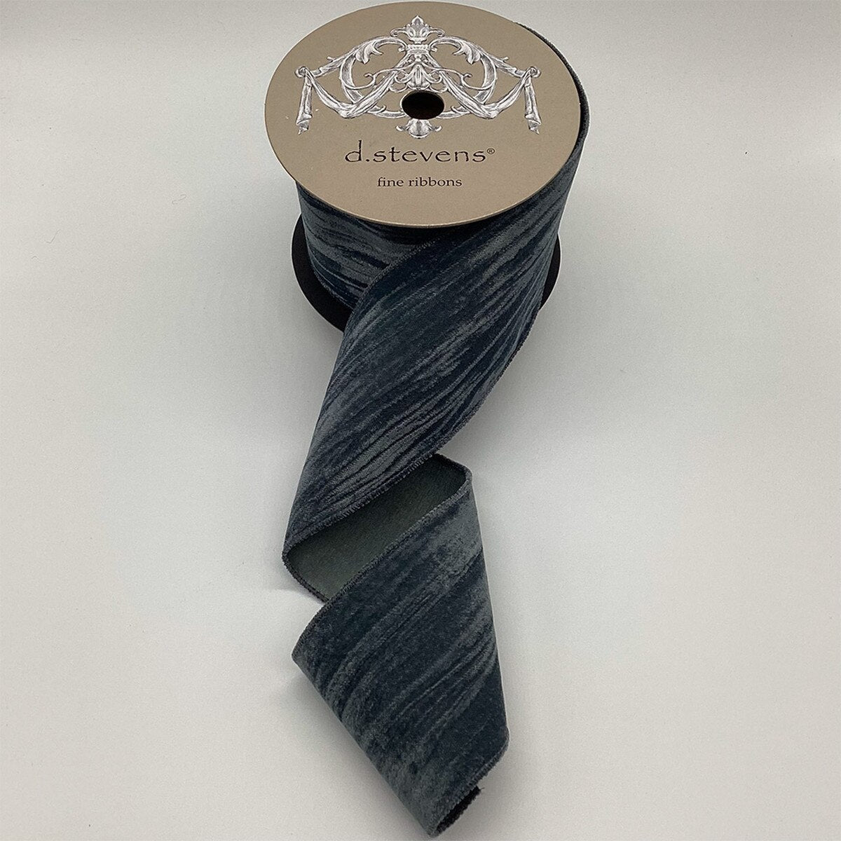 4" x 10yds velvet vintage chic satin back, slate