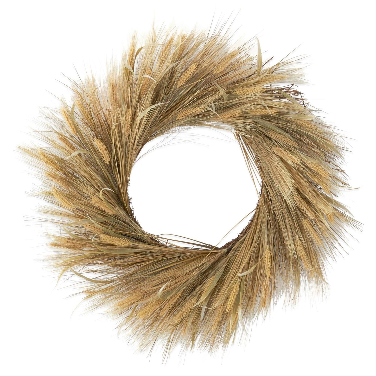 30" Cream Wheat & Grass Wreath