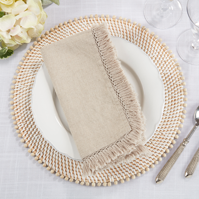 Stonewashed Fringe Napkin