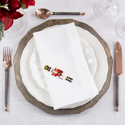 Embroidered Nutcracker Napkin