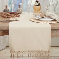 Knotted Tassel Runner - Natural
