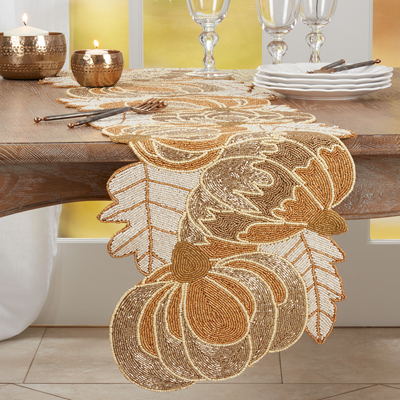 Beaded Pumpkin Runner