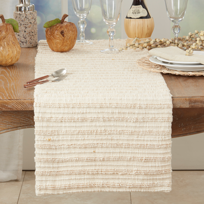 Striped Woven Runner - Mustard