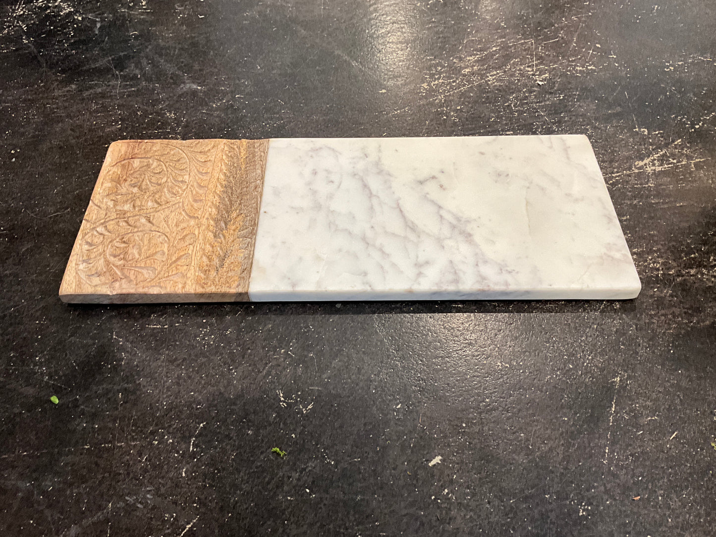 Marble & Hand-Carved Wood Serving Board