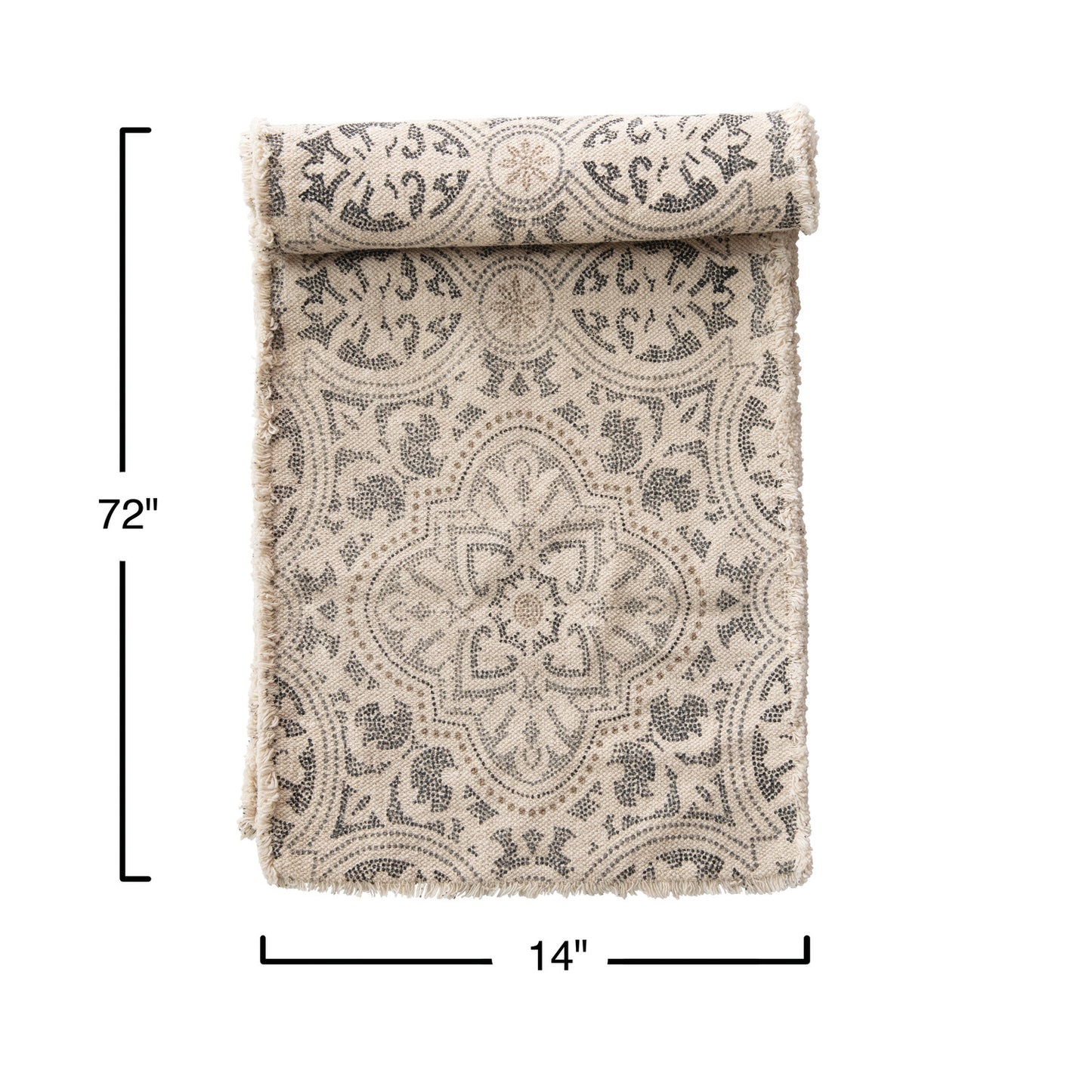 Table Runner with Frayed Edge