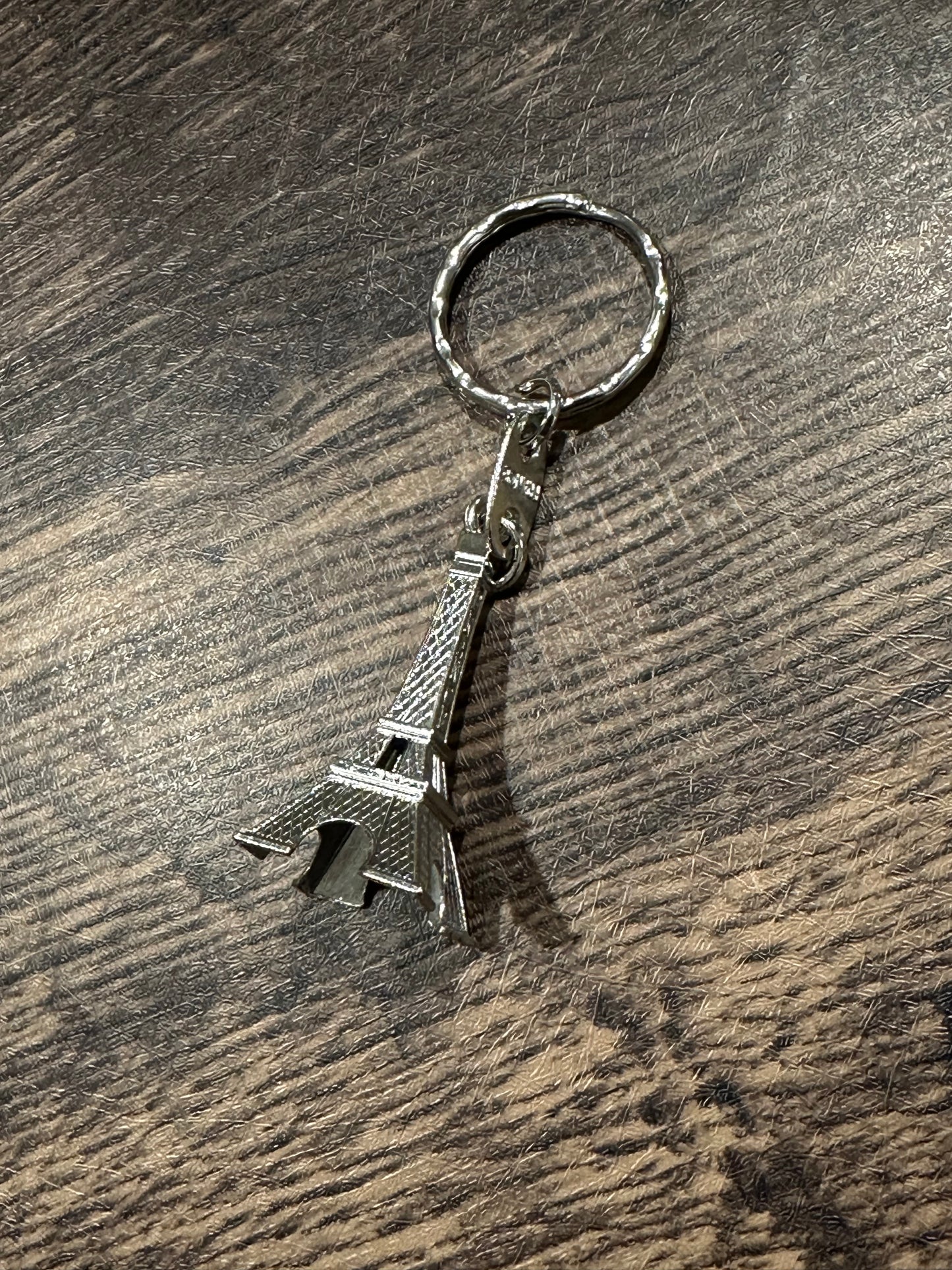 Silver Eiffel Tower Keychain