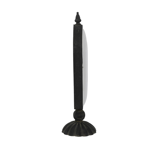 Vintage-Inspired Black Oval Table Clock