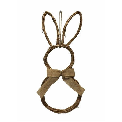 Metallic Brushed Shabby Chic Vine Bunny