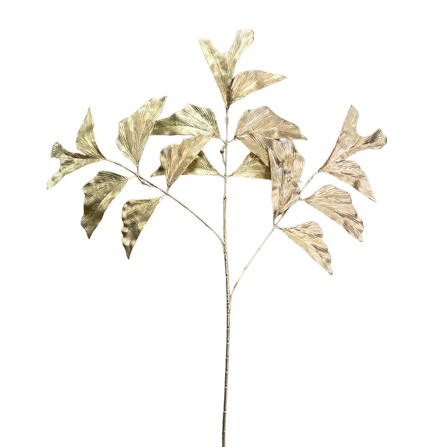 METALLIC STAGHORN SPRAY 34" - CHAMPAGNE