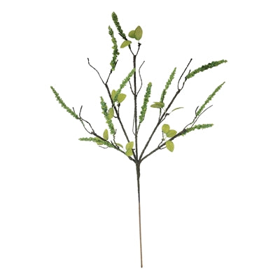 Budding Wisteria Branch - Green 35.5''
