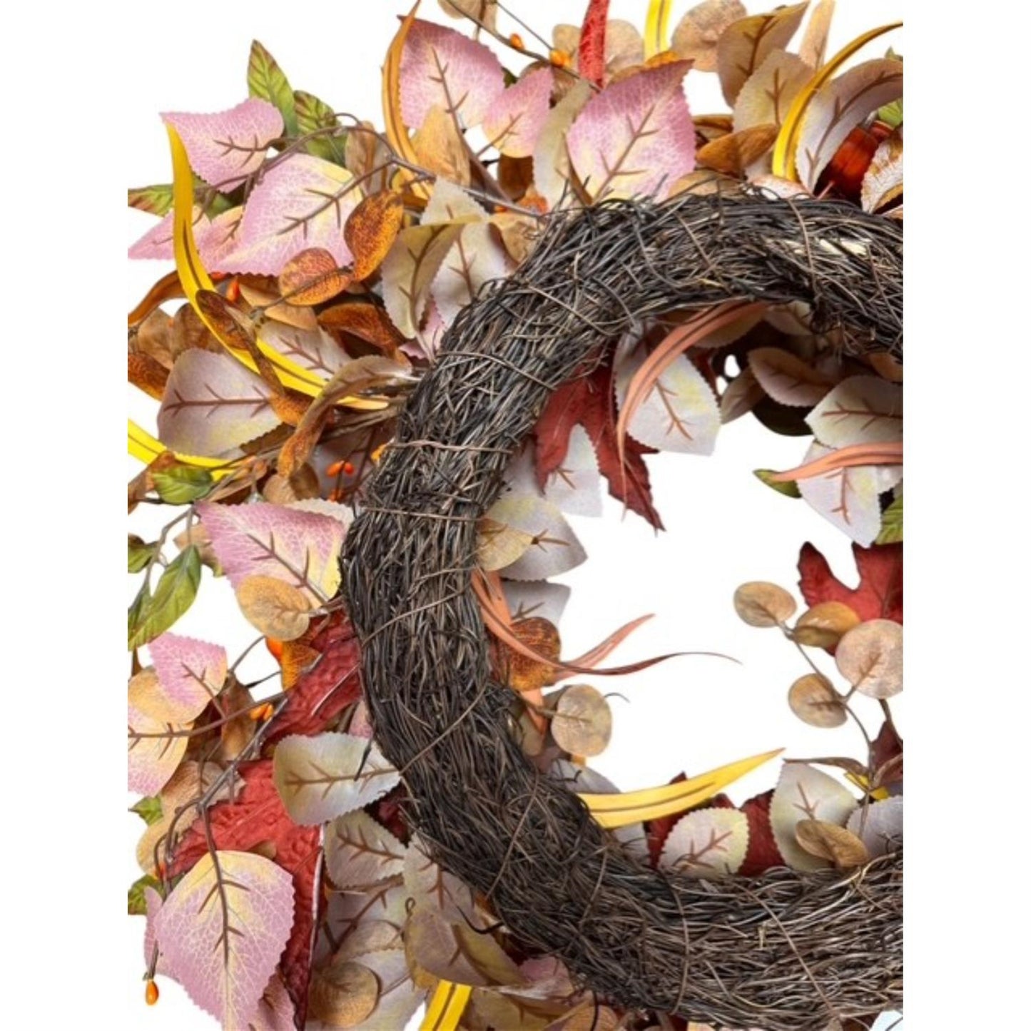 MINI PUMPKIN HARVEST WREATH 22"