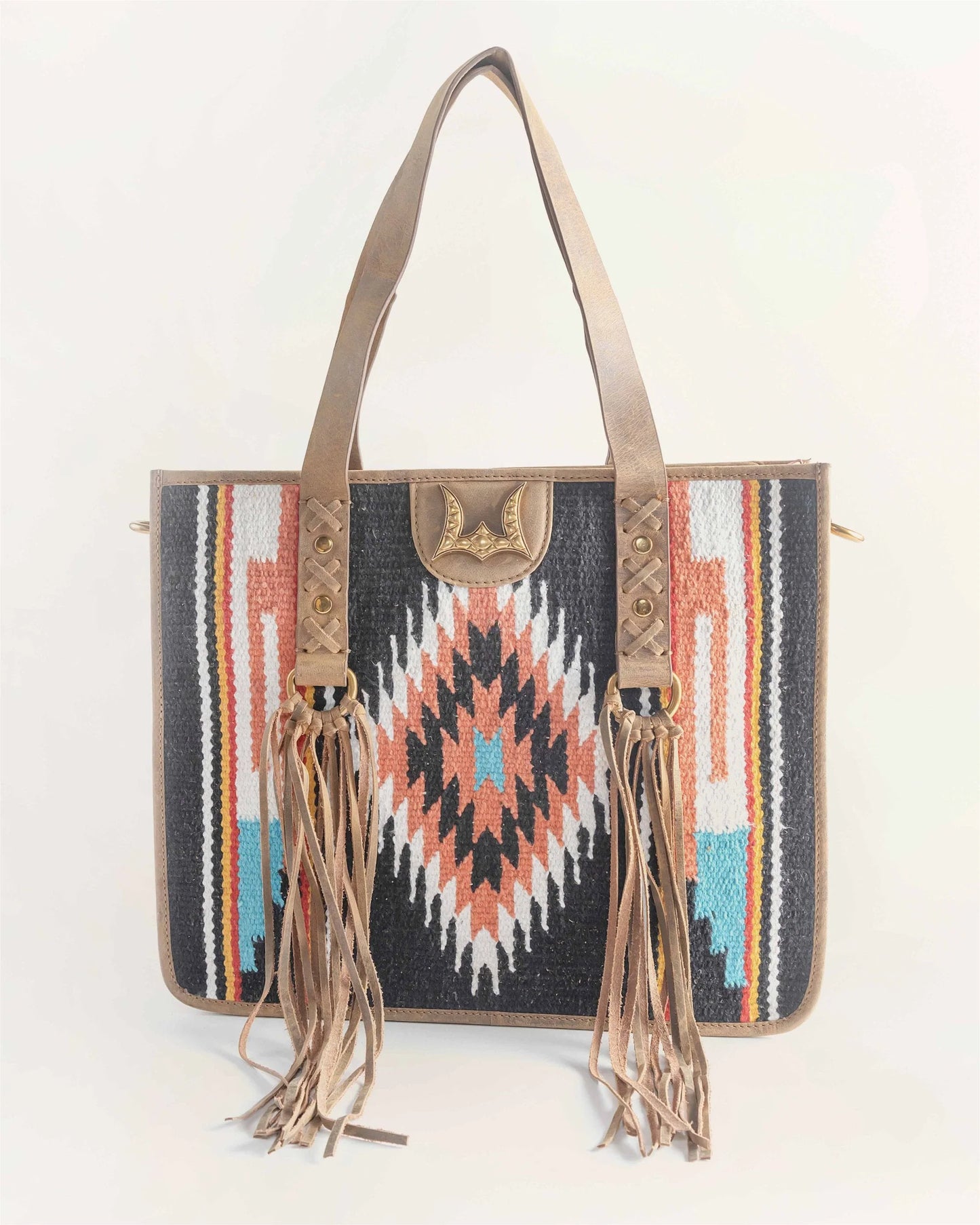 Country Medium Bag - Black Wool & Calfskin