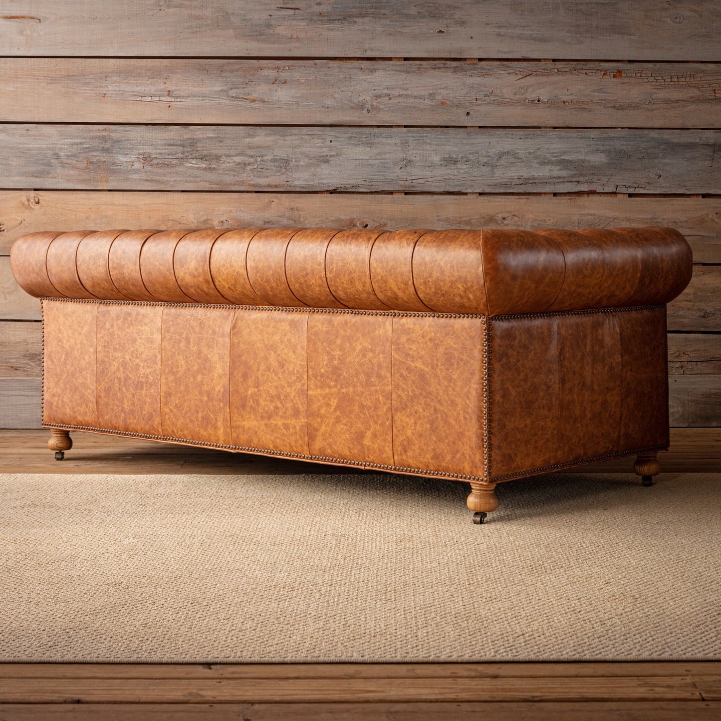 Grand Oaks Leather Chesterfield Sofa 84"