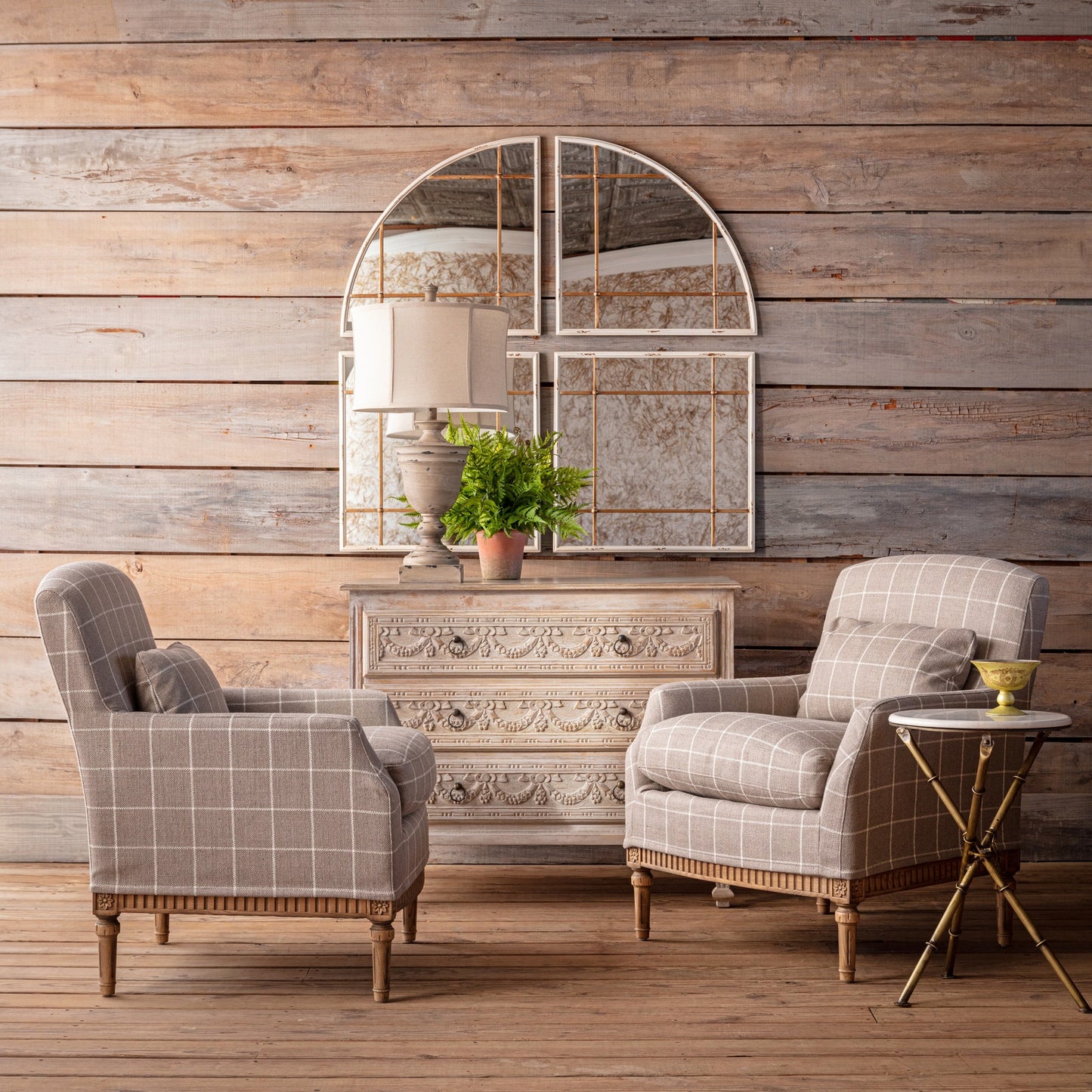 Gridded Square Mirror