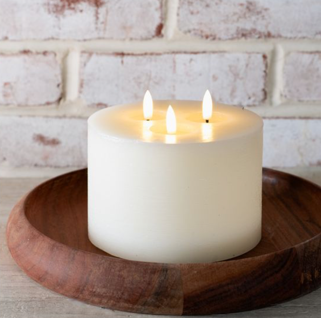 3 Wick Flameless Candle