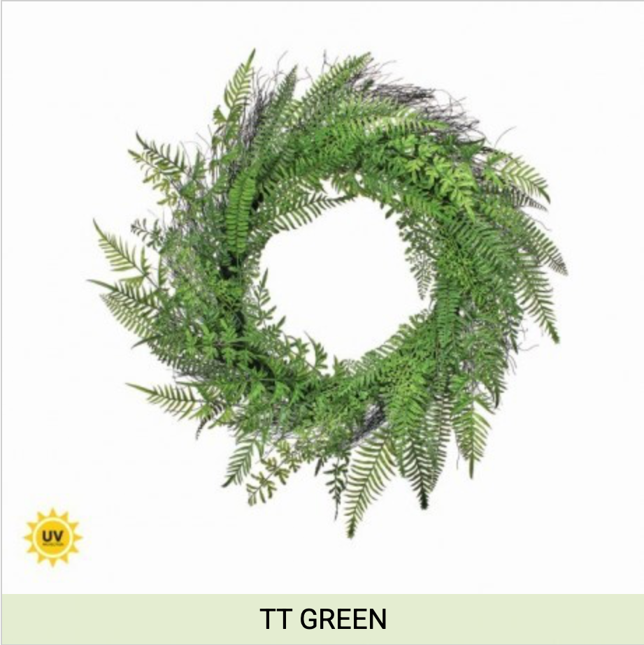 Natural Touch Fern Wreath 36"