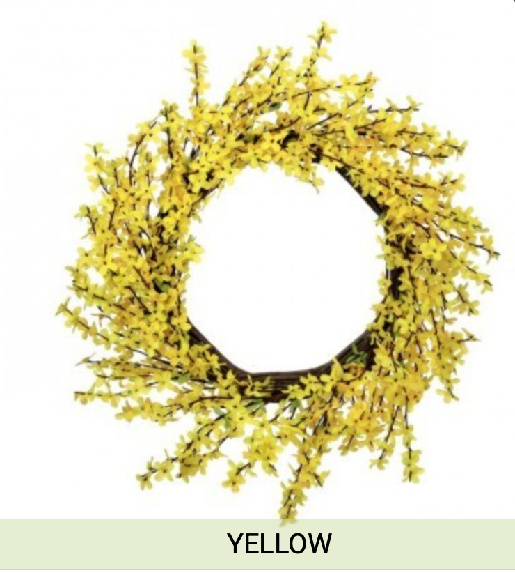 22" Wild Forsythia Wreath