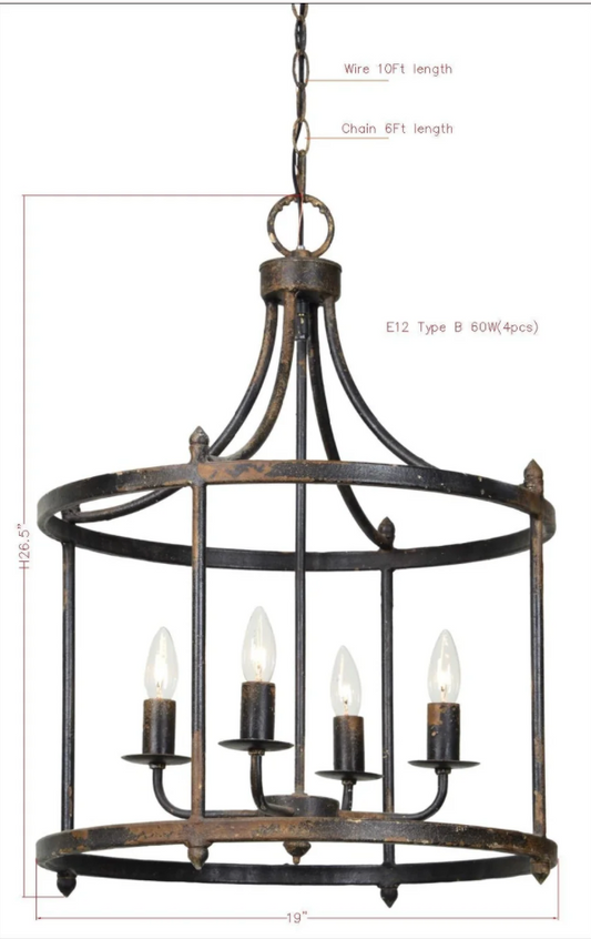 Arlington 4-Lt Chandelier