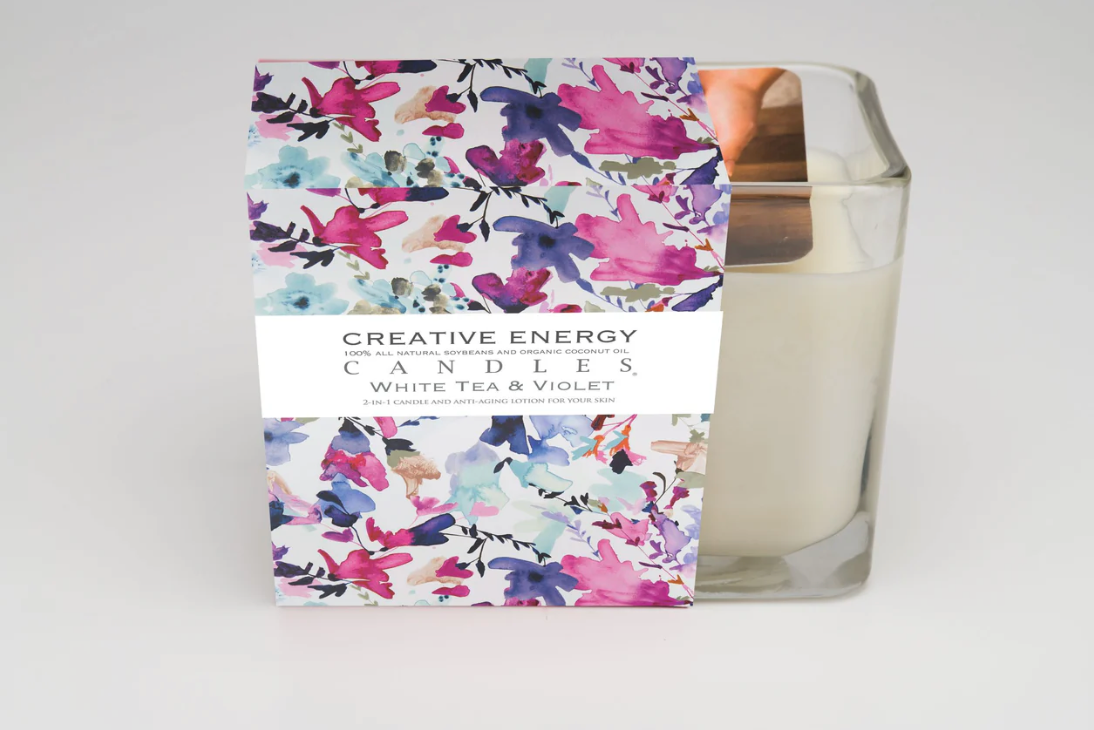 White Tea & Violet Soy Lotion Candle