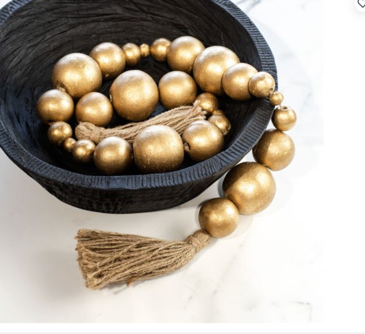 42" GOLD MULTI SIZE BALL GARLAND
