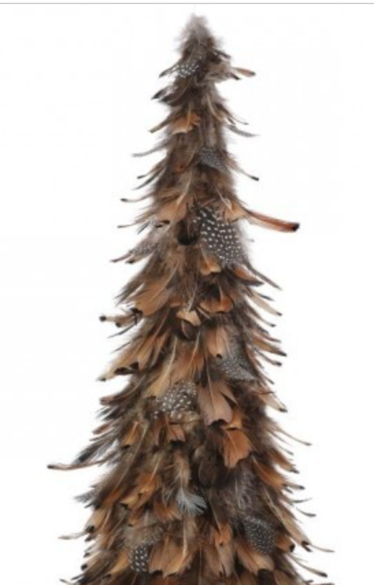 12" NATURAL FEATHER TREE