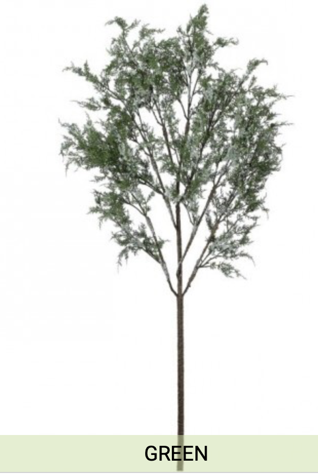 63" ICED CEDAR TREE BRANCH