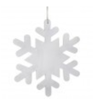 18" MDF ENAMEL SNOWFLAKE