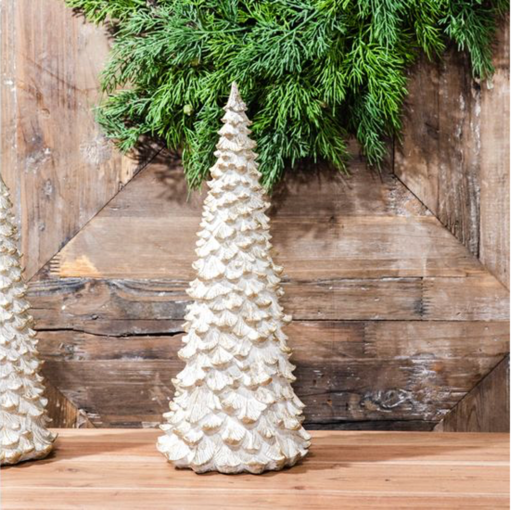15" SNOWY GOLD TREE