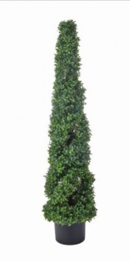 46" UV SPIRAL BOXWOOD TOPIARY