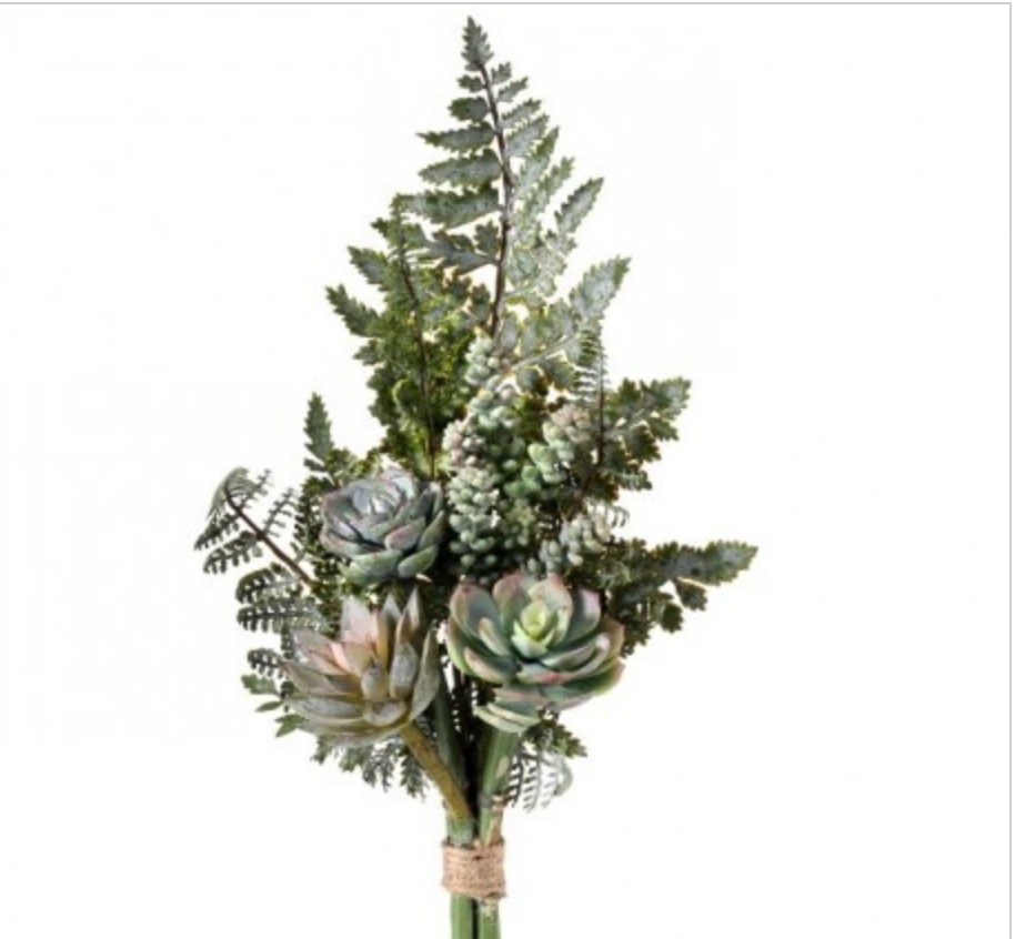 SUCCULENT & FERN DROP 16"
