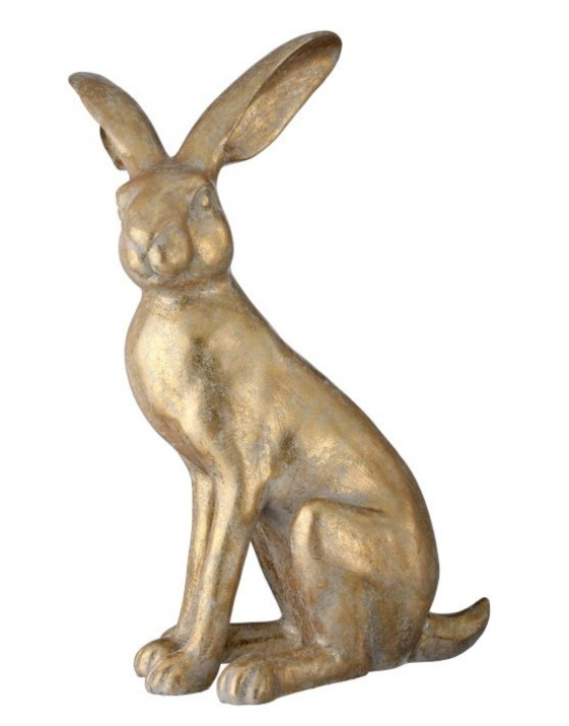 15.5" RESIN GOLDEN BUNNY