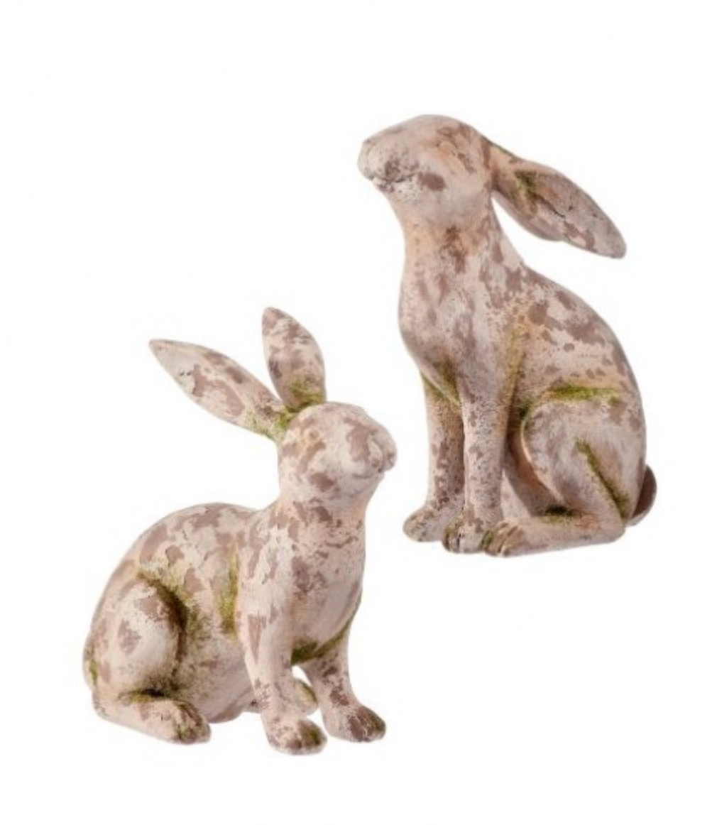RESIN MOSSED BUNNY