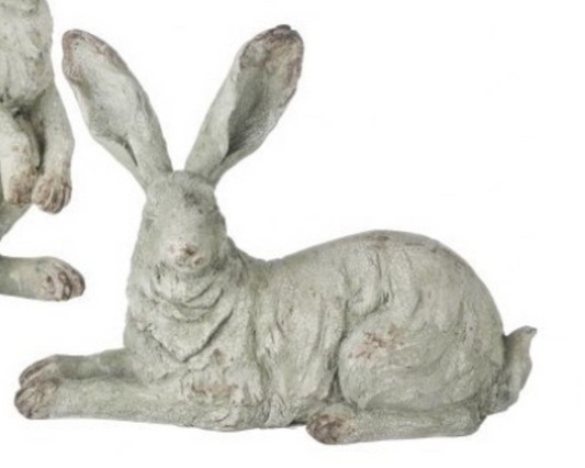 RESIN WEATHERED GARDEN RABBIT 8.5"