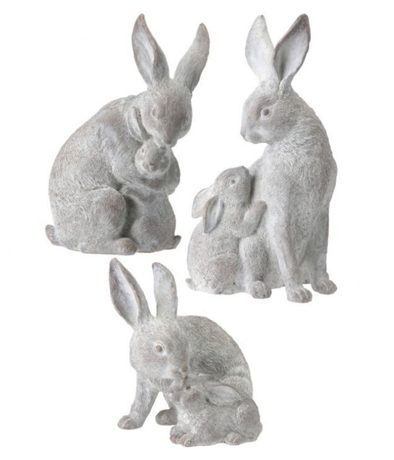 RESIN MOTHER & CHILD BUNNY
