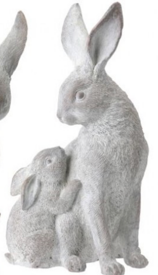 RESIN MOTHER & CHILD BUNNY