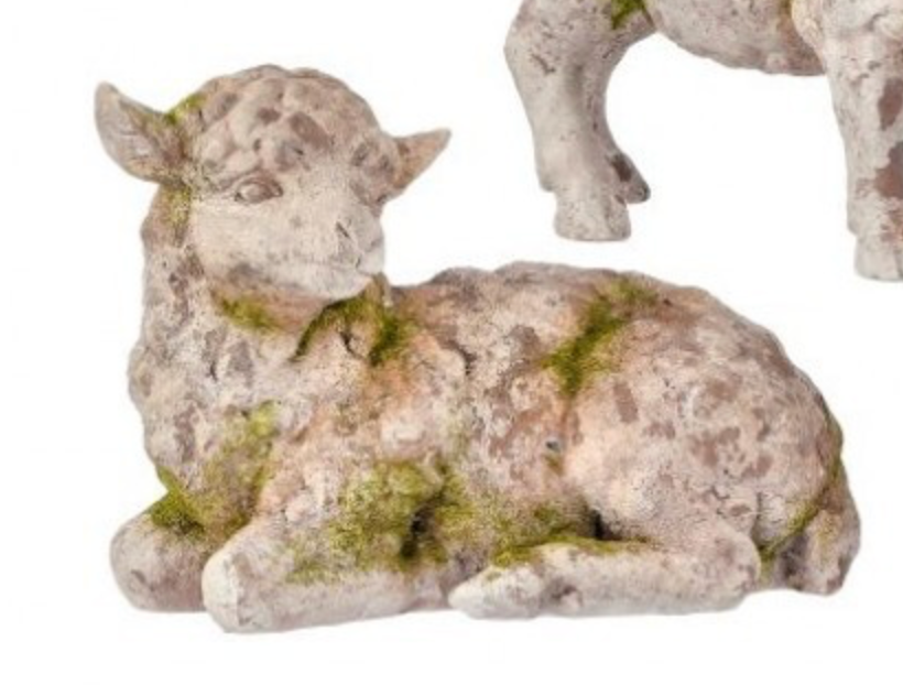 8.5" RESIN MOSSED SHEEP