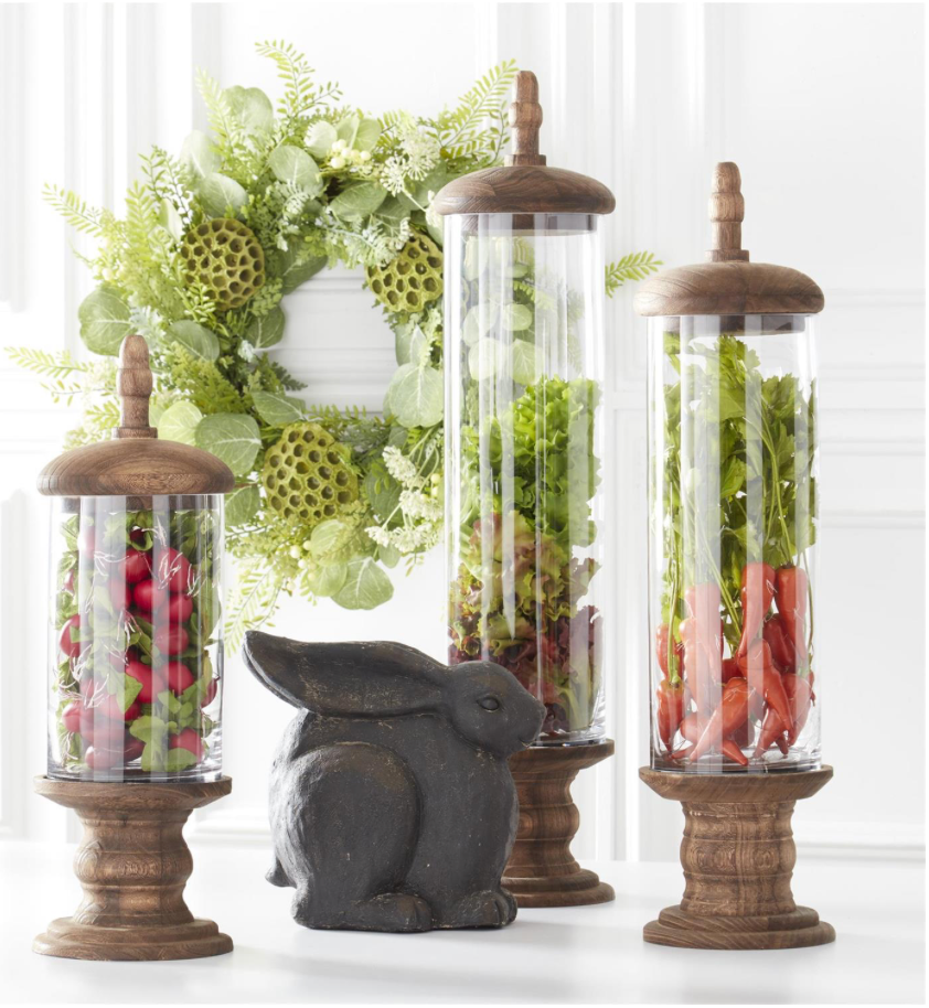 10" DARK BROWN RESIN SITTING RABBIT