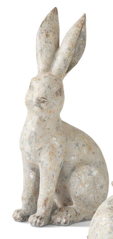 RESIN DISTRESSED GRAY BUNNIES