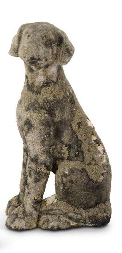 WEATHERED STONE DOGS