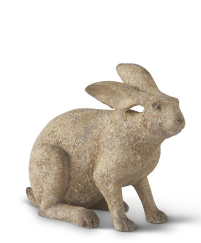 Weathered Gold Speckled Resin Garden Rabbit
