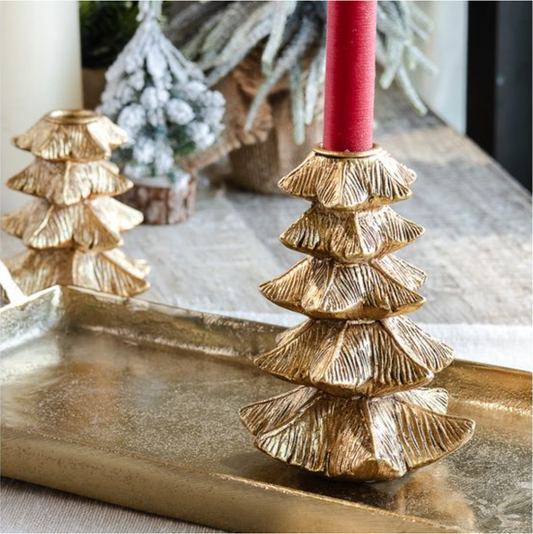 GOLD TREE TAPER HOLDER