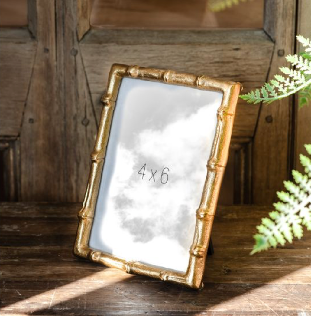 Gold Bamboo Style Photo Frame