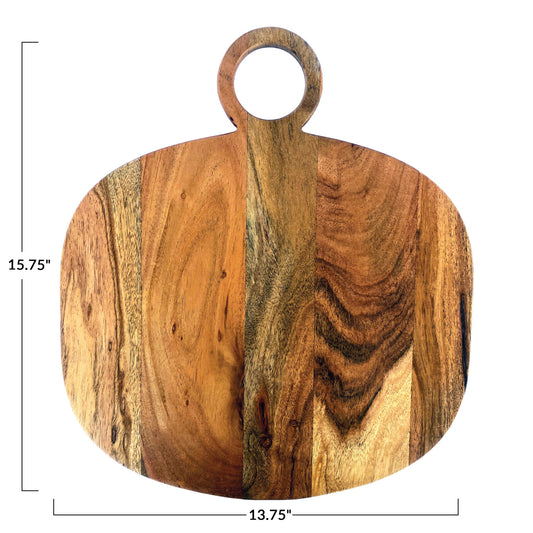 Acacia Wood Cutting Board w/ Handle