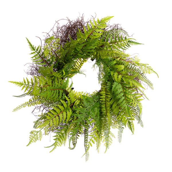 26" Mix Fern Wreath - Soft Touch