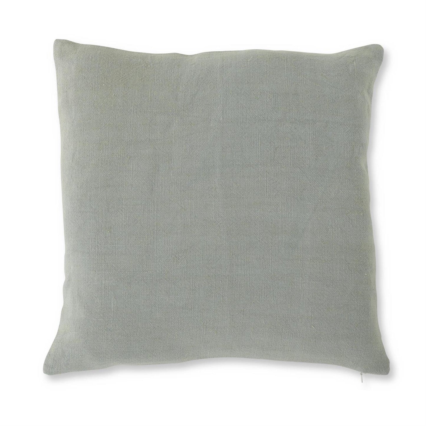 20" Square Green Linen Woven Pillow