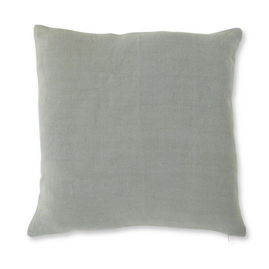 20" Square Green Linen Woven Pillow