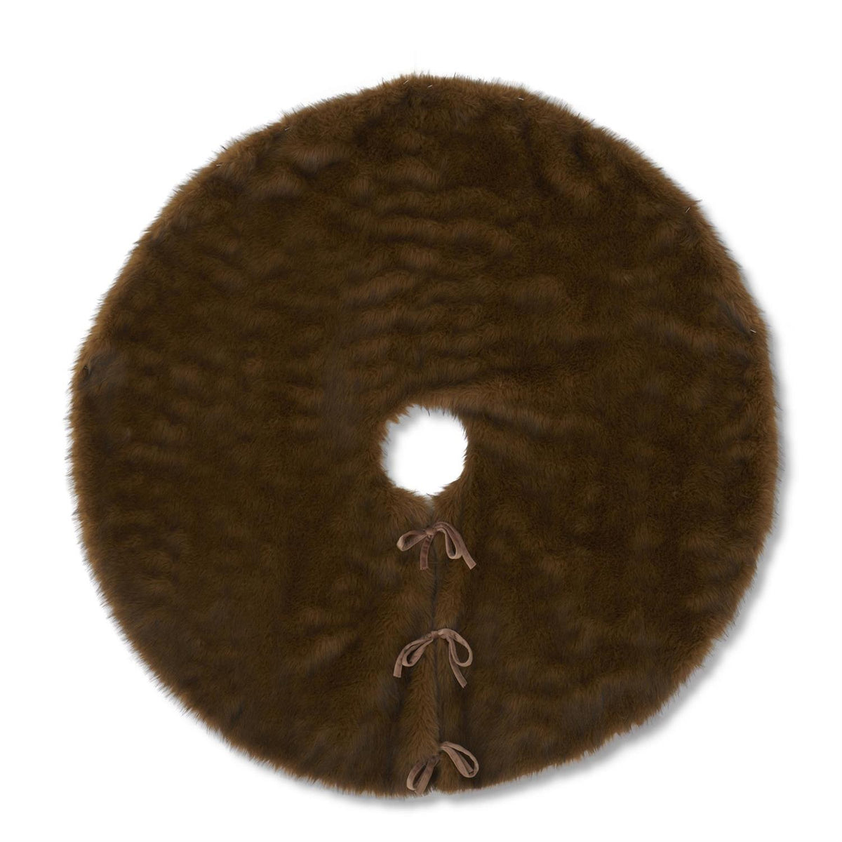 50" Brown Vegan Fur Tree Skirt