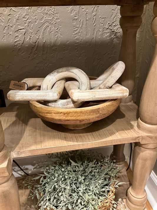 Mango Wood White Wash Knots & Links