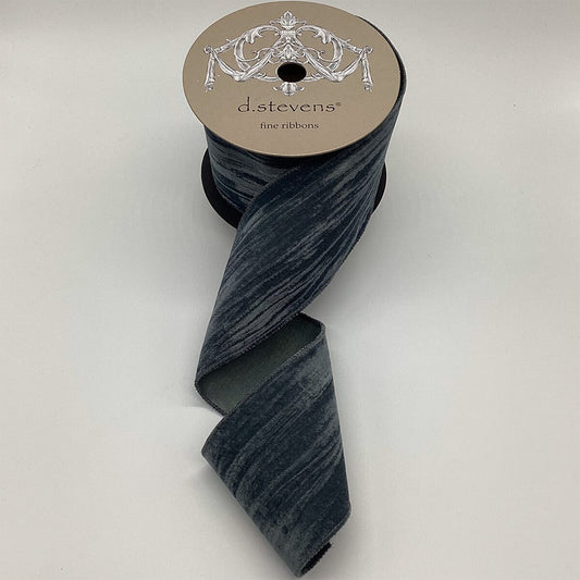 4" x 10yds velvet vintage chic satin back, slate