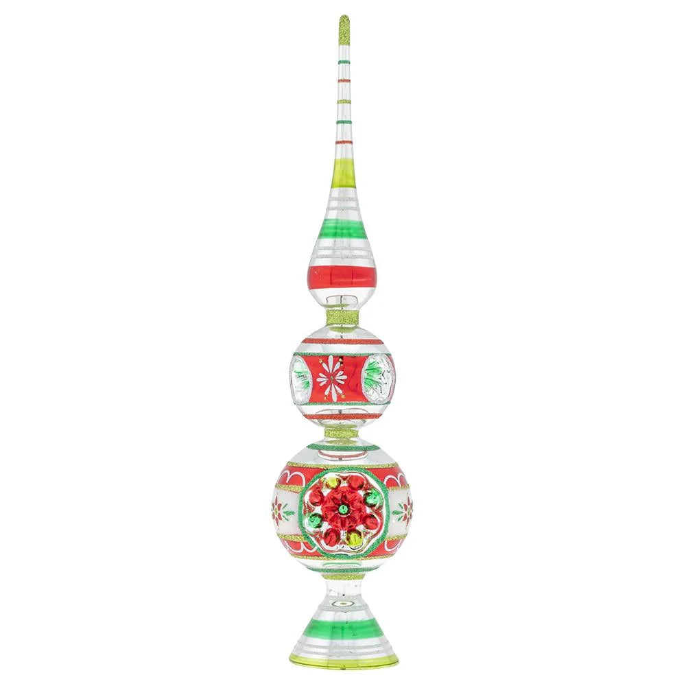 HOLIDAY SPLENDOR 13" FINIAL STAND WITH REFLECTORS